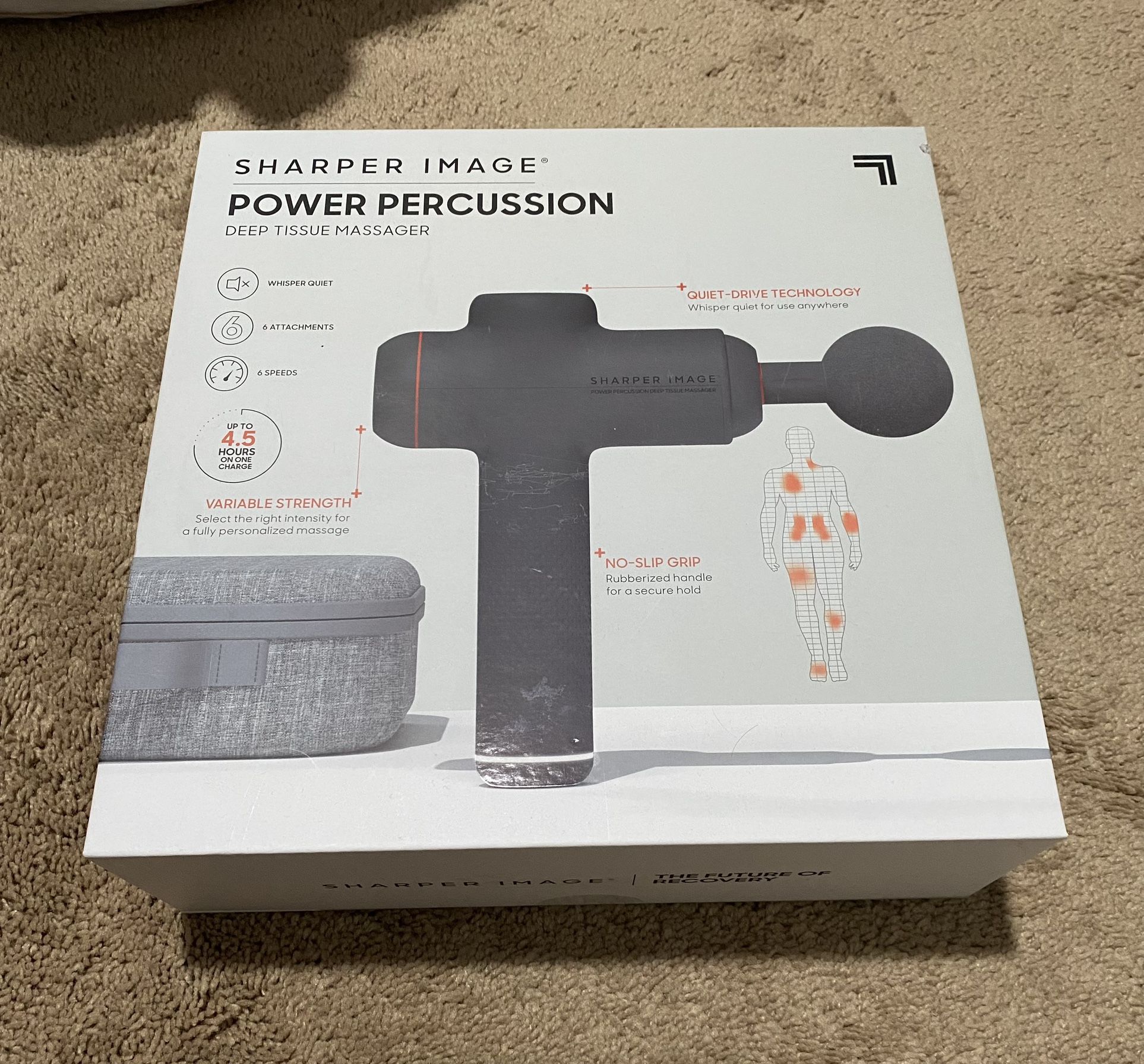 New Sharper Image Power Percussion Deep Tissue Massager