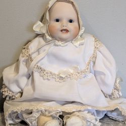Yes, Another CREEPY Doll! Vintage. Porcelain Face. Rosemary's Baby? Unknown Origin 