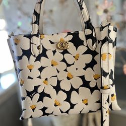 Coach Willow Tote 24 With Floral Print purse bag