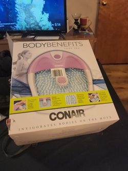 Conair Body Benefits Foot Spa – Soothing Vibration Massage, Deep Reservoir, Toe-Touch Contro