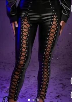 Hot Topic Black Faux Leather Pants