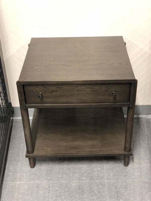 Crate Barrel Barnes Smoke Brown Nightstand For Sale In Medford