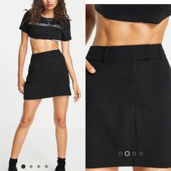 Topshop tailored suit mini black Skirt