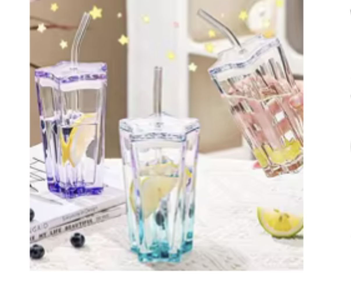 Glass Star Cups 58pc