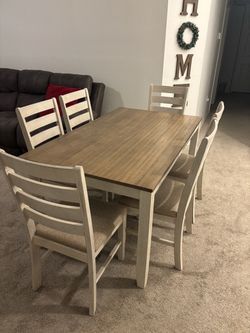 Rectangular Dining Table + 6 Chairs