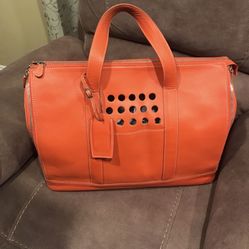 Barneys New York Leather Small Dog Carrier 