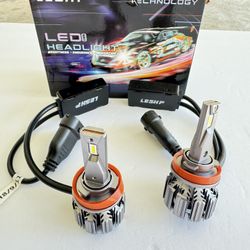 H11 LED Bulb, 34000LM 800% Brighter 1:1 Size H8 H9 LED Bulb, Plug and Play 6000K Cool White, IP68 Waterproof, Pack of 2,
