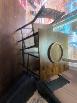 Bar table with two bar chairs