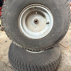 (2) 20x8-8 Tires And Rims For Lawn Tractor