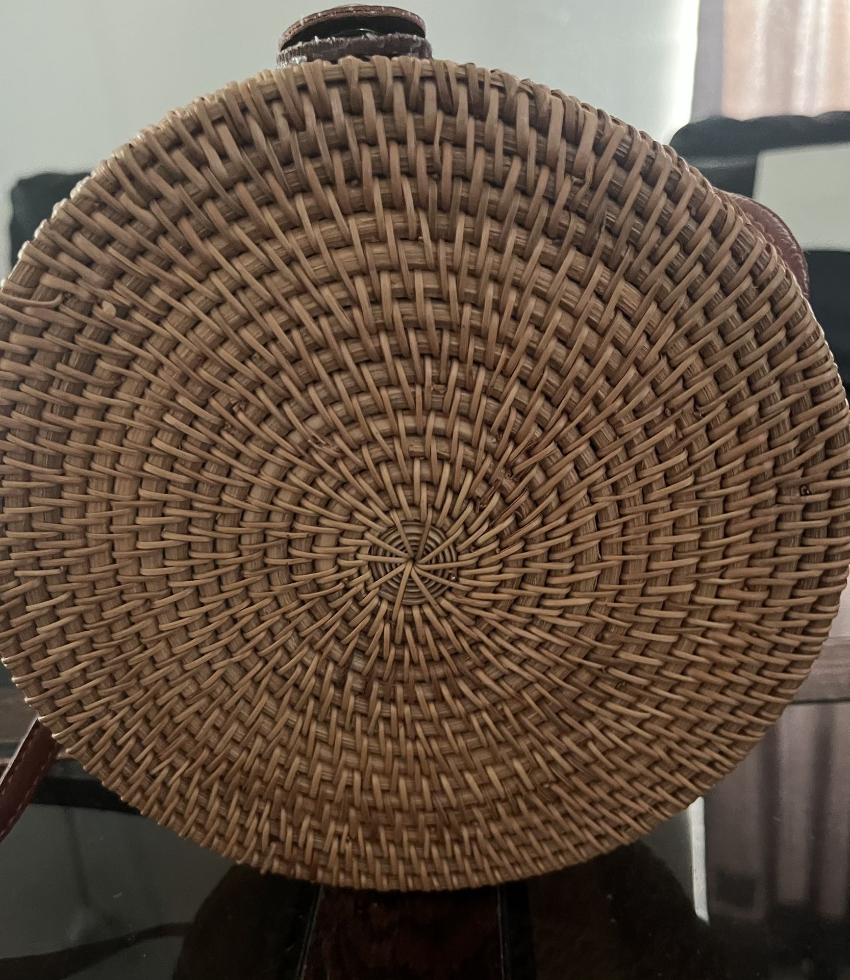 Women’s Round Woven  Shoulder Messenger Bag