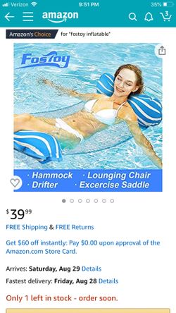 Fostoy Inflatable 4 in 1 Water Hammock