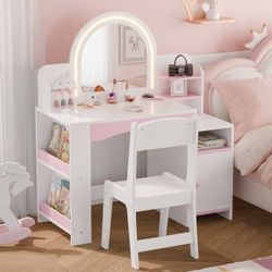 Kids vanity with lights 