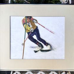 Original Skier Painting