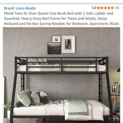 Twin Over Queen Bunk Bed 