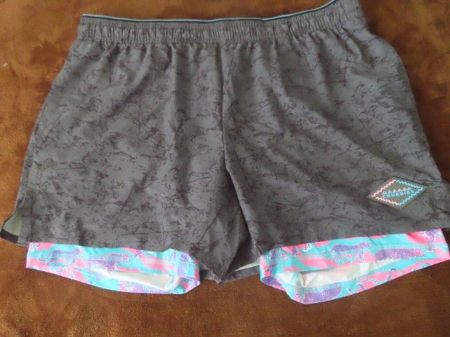 Chubbies Athletic Shorts Men cheetah Print Lined Drawstring XL 4" (35x4)