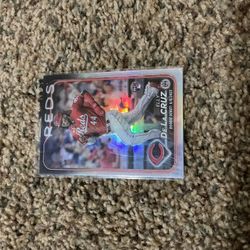 2024 Topps Chrome Elly De La Cruz Rookie Baseball Card Refractor SP Cincinnati Reds Young Star 2x All Star