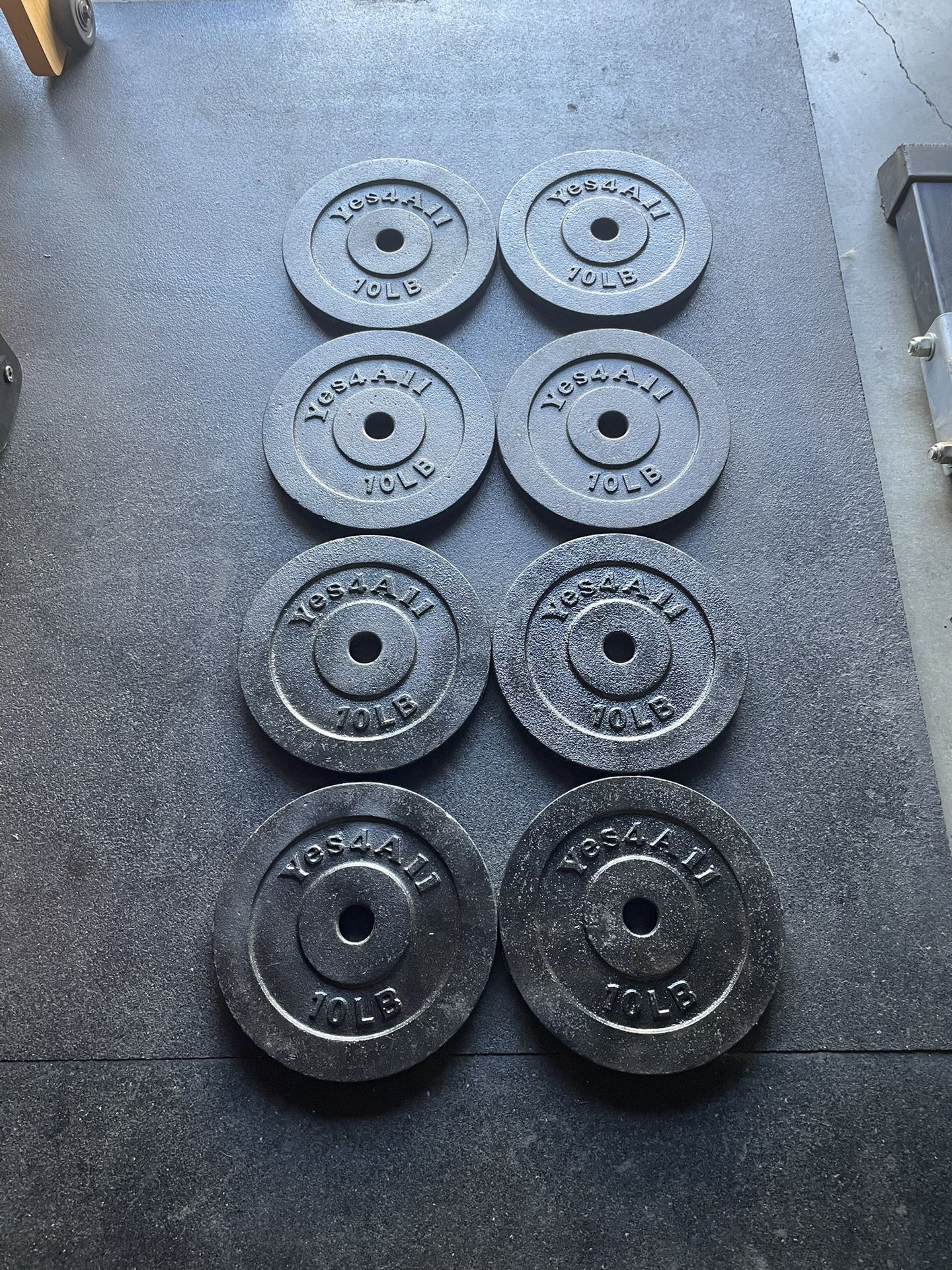 80 lbs Yes4All Standard 1” Weight Plate …. Home Gym Fitness….