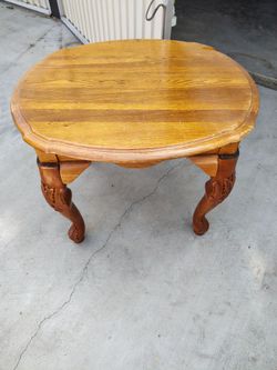 Solid wood end table