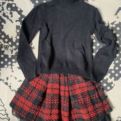 Skirt Long sleeve Knit Top Size 6X Kids Clothes 