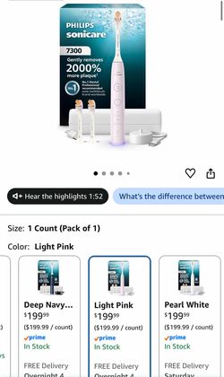 Brand new Philips Sonicare 7300 Electric Toothbrush. Never used. Includes 2 extra replacement brush