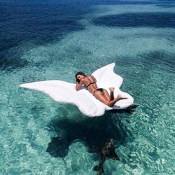 Angel Wings Floating Bed White Wings Cushion Bed Gold Wings Swimming Ring Floating Row Adult Water Floating Boat