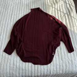 Maroon Sweater Poncho