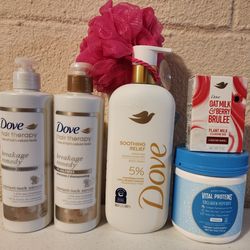 Dove Serum Body Hair Therapy Skin Renewal Bundle 