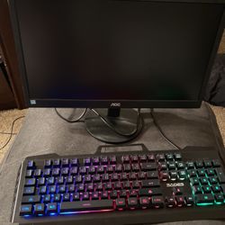Computer Screen And Light Up Keyboard