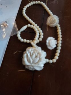 Buffalo bone jewelry set