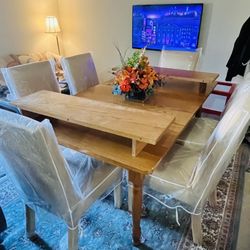 Moving Sell Large Dining Table With 6 Chairs 