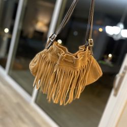 Leather Fringe Handbag