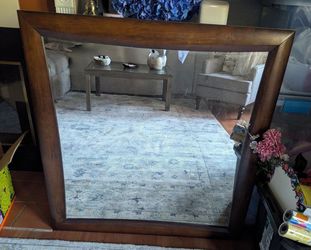 Wooden framed mirror