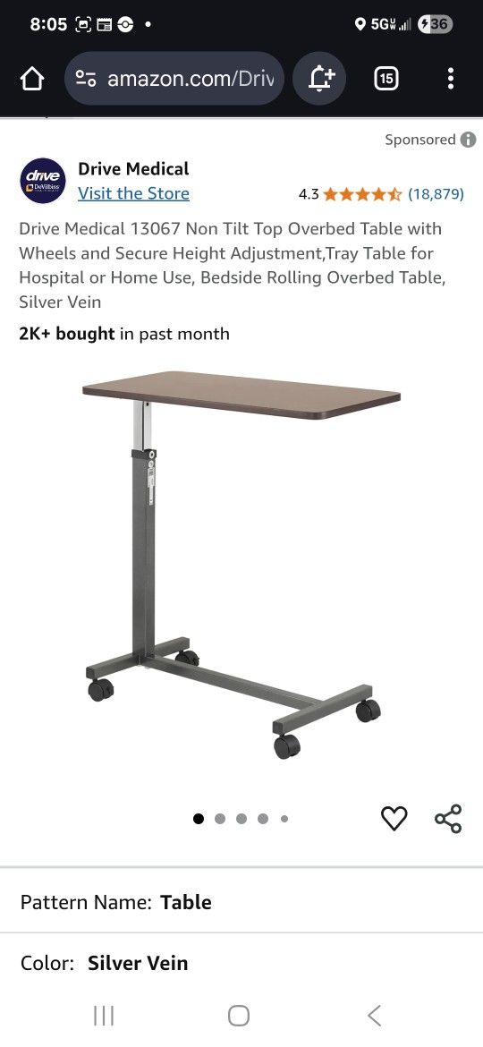 Drive Medical Overbed Table