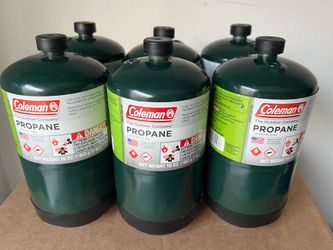 Full Coleman 1 lb Propane Tanks Green  [16 oz] 🔥