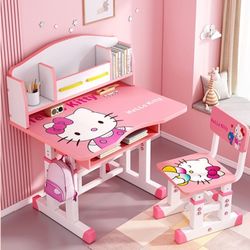 Hello Kitty adjustable desk kid table and chair set