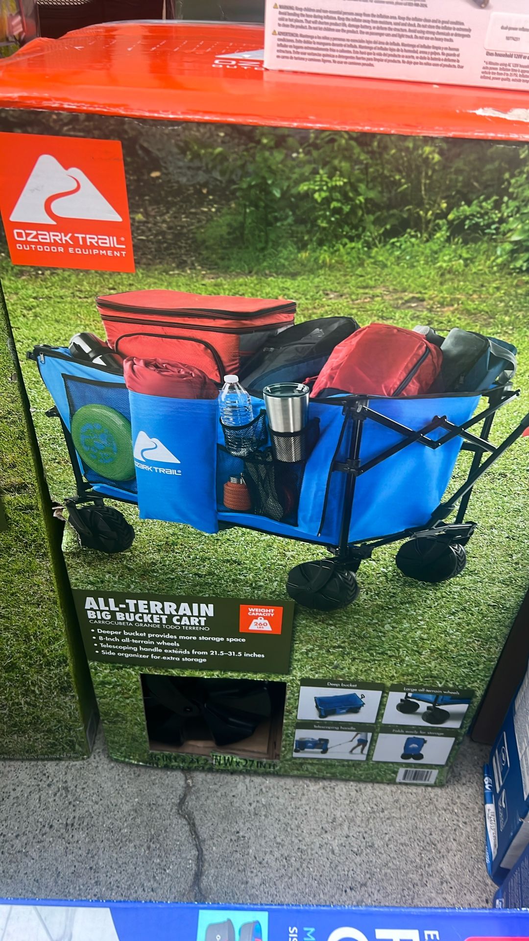 Ozark Big Bucket Cart Blue