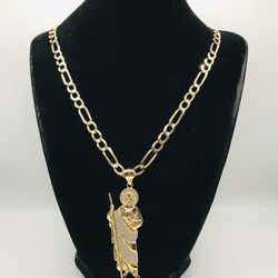14k CHAIN & PENDANT SET 