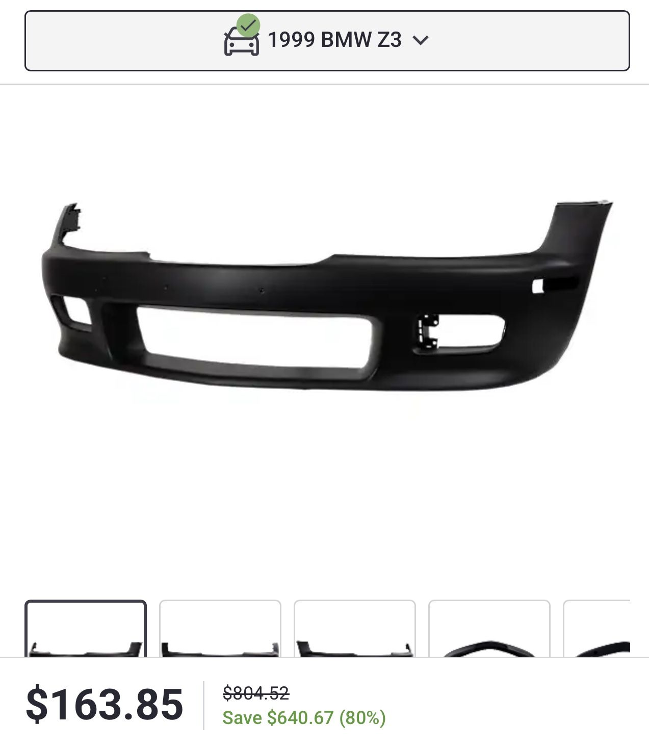 1999 BMW Z3 Bumper Cover