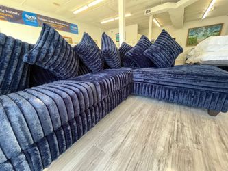 New ⭐️💙 Gorgeous Royal Blue Sofa Sectional - $0 Down Financing ⭐️, Flexible Payments Available