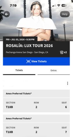 Two Rosalia tickets