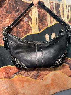 Vintage Coach Soho Small Hobo Shoulder Bag Black Leather Y2K 8A01