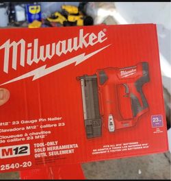 M12 12-Volt 23-Gauge Lithium-Ion Cordless Pin Nailer (Tool-Only)