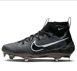 Men's Nike Alpha Huarache Pro NXT Black White Metal Baseball Cleats Sz 7.5 ⚾️