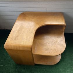 Heywood Wakefield Mid Century Modern Three Tier Corner Lamp Table