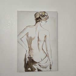 Drybush Figure Study II Large Canvas Portrait H: 35.5" W: 23"