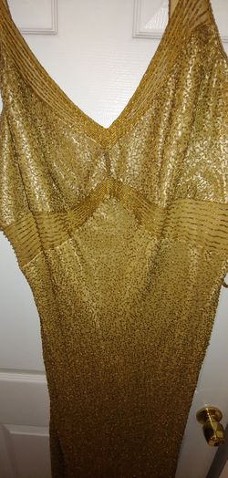 Gold gown plus size