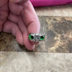 Adjustable size Owl Ring 