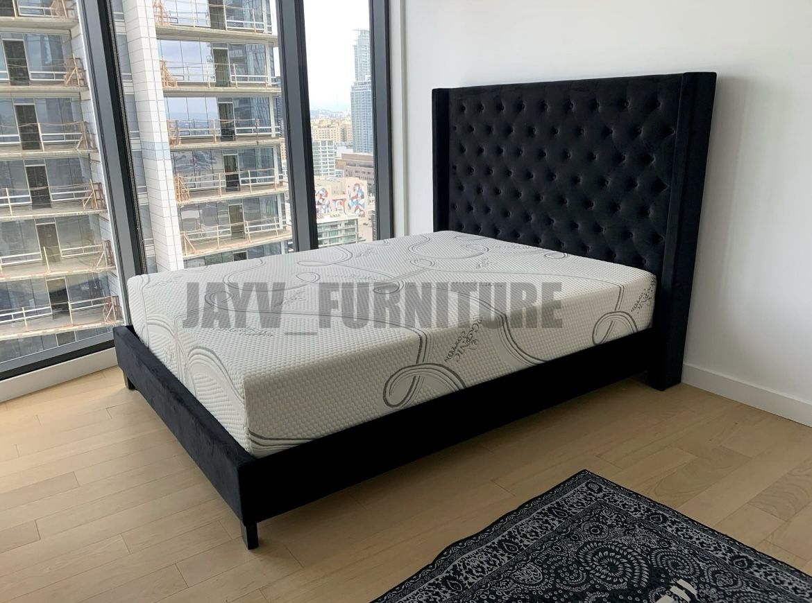 New Queen Bed Frame With Mattress