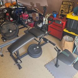 LEG EXTENSION CURL + 110LB WEIGHTS