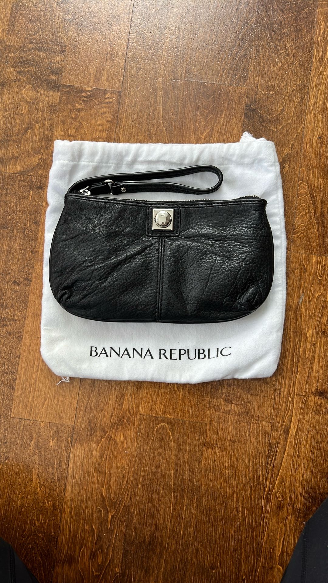 Banana Republic Black Leather Clutch